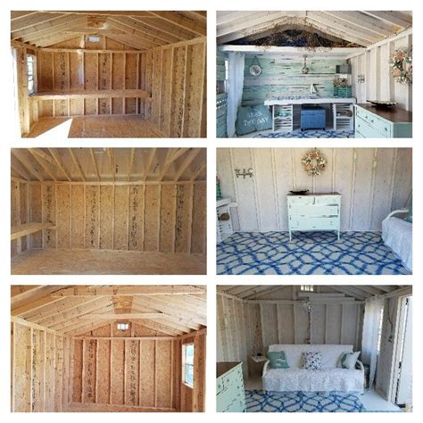 She-shed before and after | Shed makeover, Shed interior, Shed decor