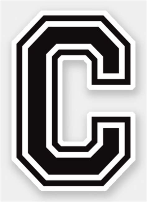 Letter C sporty college font alphabet Sticker | Zazzle | Fonts alphabet ...