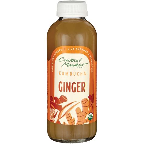 Central Market Organic Kombucha - Ginger - Shop Tea at H-E-B