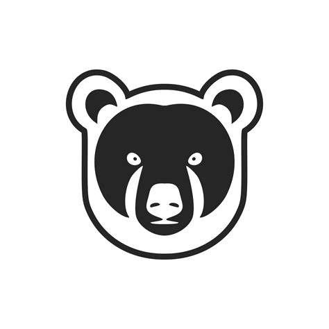 Stylish black and white bear logo vector illustration. 20843691 Vector Art at Vecteezy