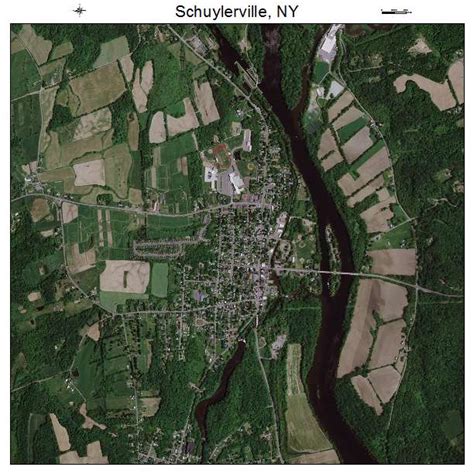 Aerial Photography Map of Schuylerville, NY New York