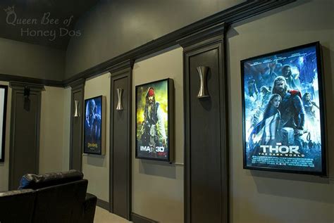 DIY Lighted Movie Poster Box | Home theater setup, Home theater room design, Home theater design