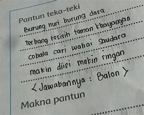 Contoh Pantun Teka Teki Beserta Jawabannya - Homecare24