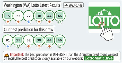 Washington (WA) lottery results › 2023-07-19