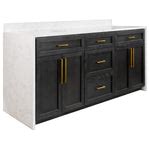 Palisade 72-inch Double Bathroom Vanity with Engineered Marble Top – KitchenBathCollection