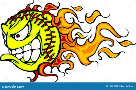 Rocfk And Fire Softball Clipart