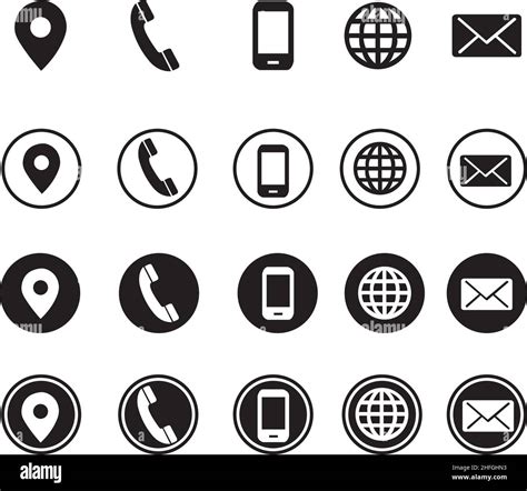 Social media icons set in Black and White Stock Photos & Images - Alamy