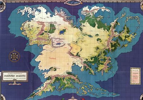 Complete Map of Middle Earth : lotr | Middle earth map, Fantasy world map, Fantasy map