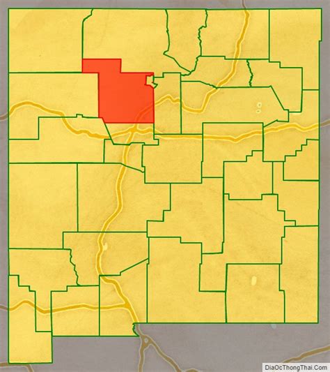 Map of Sandoval County, New Mexico - Thong Thai Real