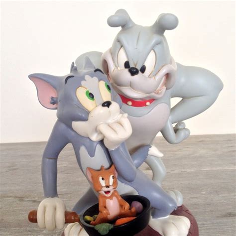 Tom & Jerry & Spike - Warner Bros - statue from Tom holding - Catawiki