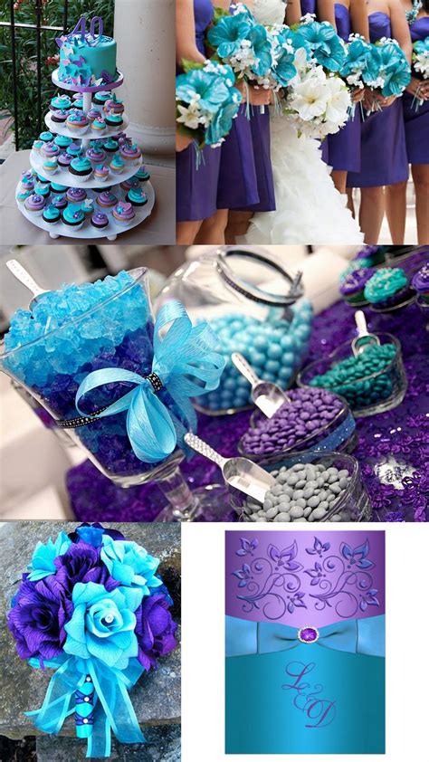 Turquoise-purple wedding theme is an elegant way to add style and sophistication… | Turquoise ...