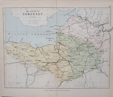 1882 SOMERSET Map Antique Map England English County | Etsy UK ...