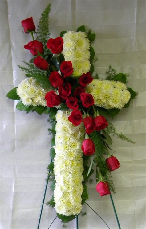 Wood Cross With Flowers For Country Wedding