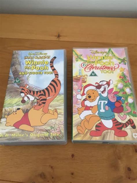 WINNIE THE POOH Christmas Too, & Tigger Too Disney Vintage VHS Videos ...