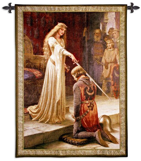 The Accolade by Edmund Blair Leighton | Woven Tapestry Wall Art Hanging ...