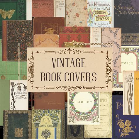 24 Digital Vintage Book Covers for Junk Journaling Bookmaking - Etsy