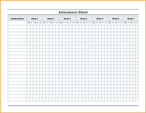 2021 Attendance Tracker | Example Calendar Printable