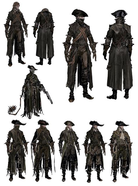 Yharnam Hunter Attire Art - Bloodborne Art Gallery Bloodborne Outfits ...