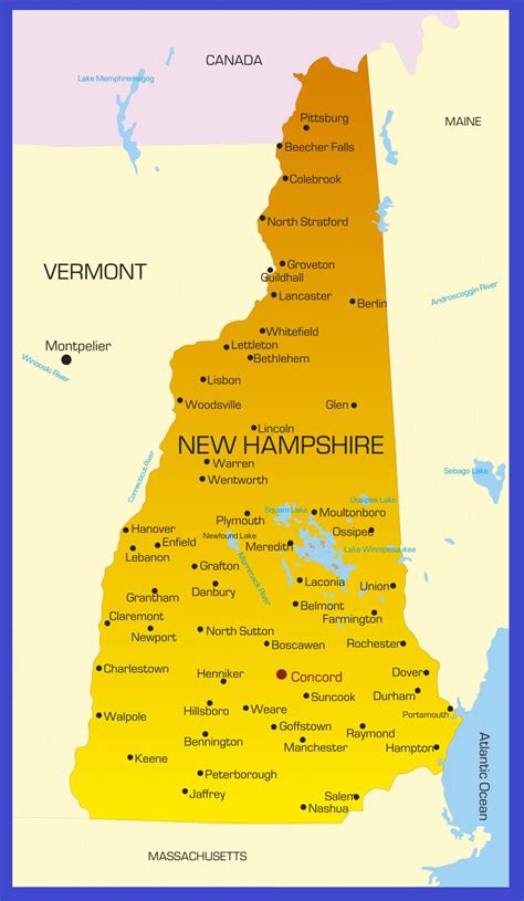 Towns In New Hampshire Map