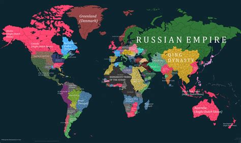 European Colonial Map, 1890. : AlternateHistory