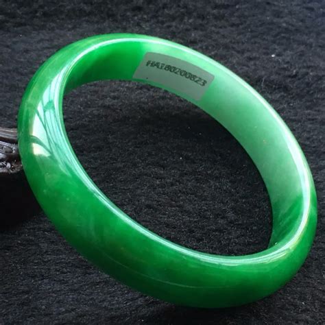 58 60mm Certified Natural GREEN Jadeite JADE Bracelet Bangle 2008-in Bracelets & Bangles from ...