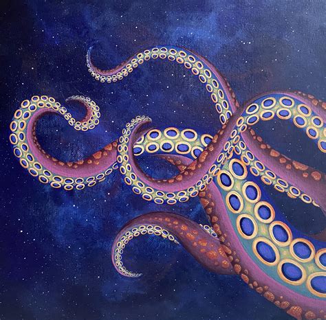 Space Kraken, acrylic on canvas : r/painting