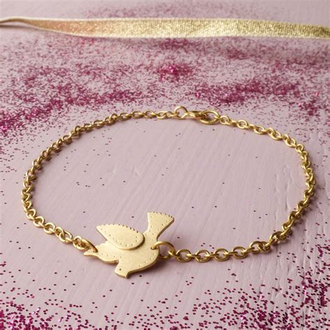 Paloma 18ct Fairtrade Ethical Dove Bracelet By Shakti Ellenwood | notonthehighstreet.com