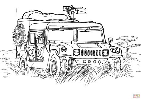 Printable Military Truck Coloring Pages - Inerletboo