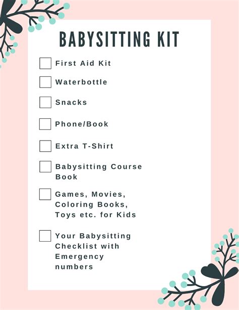 Babysitting 101: Your Essential Babysitting Kit | Taiya Maddison | Babysitting kit, Babysitting ...