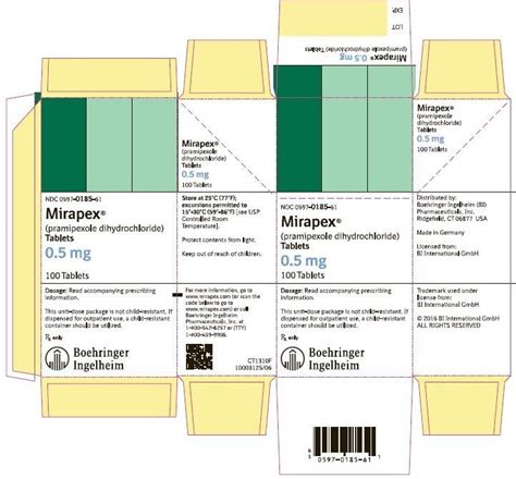 Mirapex - FDA prescribing information, side effects and uses