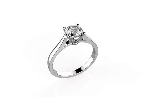 Cartier solitaire ring 3D Model 3D printable .stl .3dm - CGTrader.com