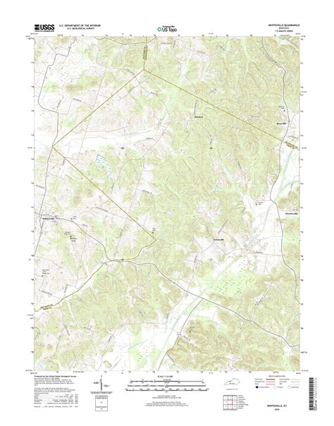 MyTopo Whitesville, Kentucky USGS Quad Topo Map