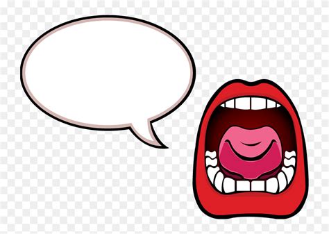 Talking Mouth Clipart - Mouth With A Speech Bubble - Png Download (#5227559) - PinClipart