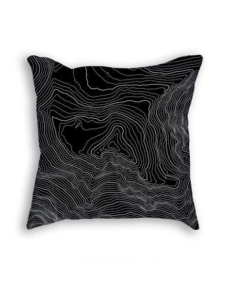 Denali Summit Contours Throw Pillow – Seven Summits Art