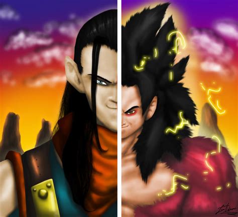 Super Android 17 Vs. Goku SSJ4 by JuanIglesias90 on DeviantArt