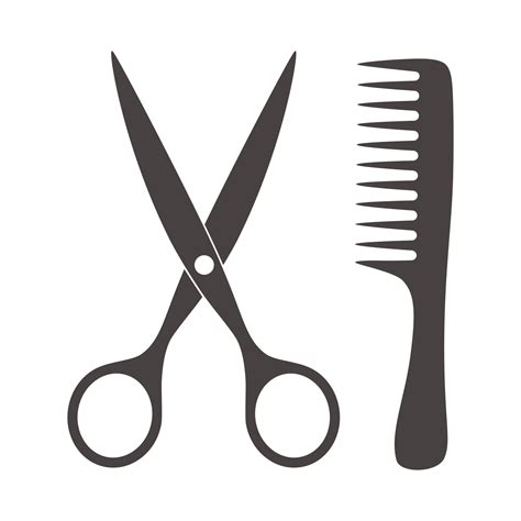 Comb and scissors 19540923 Vector Art at Vecteezy