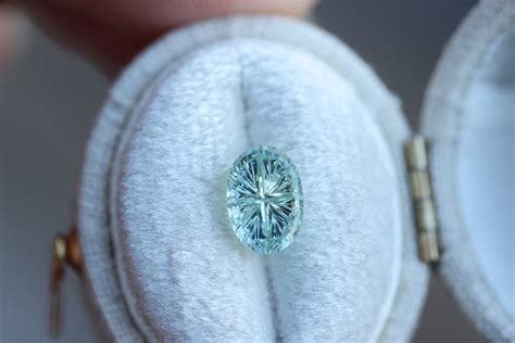 1.8ct light blue green oval sapphire- Starbrite cut by John Dyer – Oore ...