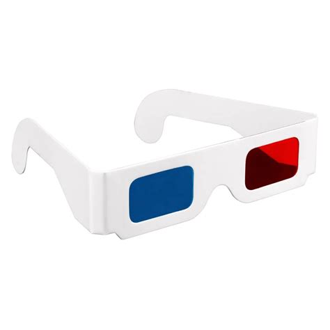 5pcs/LOT Paper 3D Glasses red cyan (blue) 3D glasses paper size 3 points,hot selling blue and ...