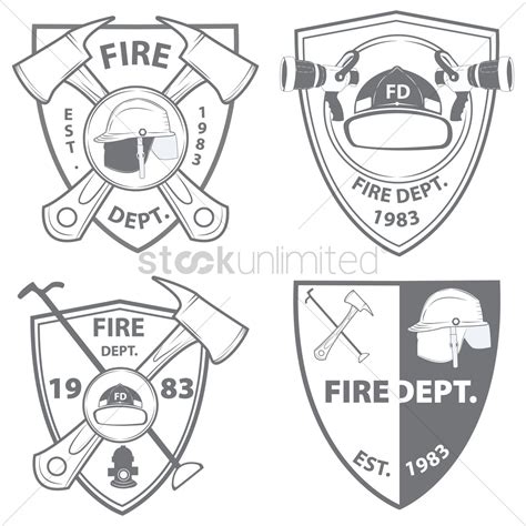 Firefighter Badge Vector at GetDrawings | Free download