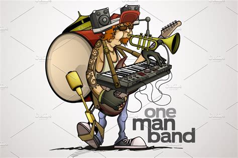 One Man Band | People Illustrations ~ Creative Market