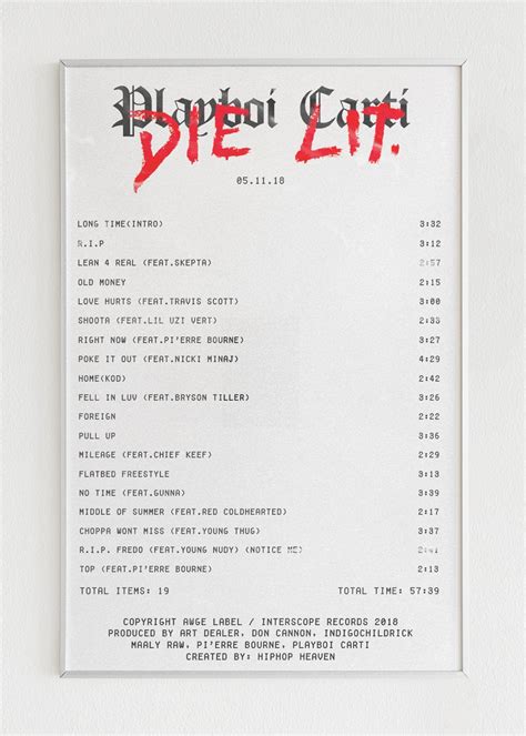 Die Lit Receipt Poster – Hiphop Heaven