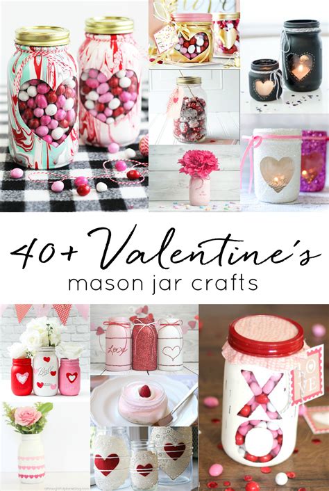 Valentine's Day Craft Ideas in Mason Jars - Mason Jar Crafts Love