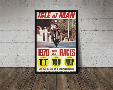 ISLE OF MAN T.T. Races 1970 Vintage Motorcycle Grand Prix - Etsy UK