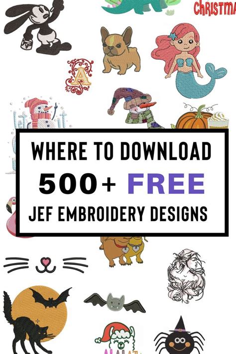 Download 500+ FREE JEF Machine Embroidery Designs | Brother embroidery design, Embroidery ...