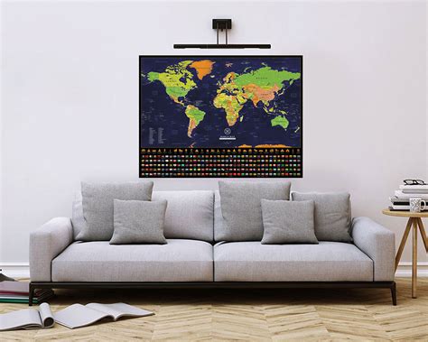 Scratch Off Detailed World Map Poster on Behance