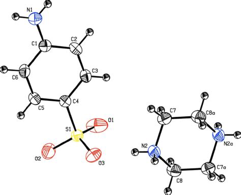 The molecular structure of the title salt, with atom labelling.... | Download Scientific Diagram