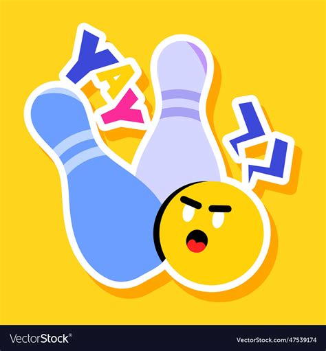 Bowling strike Royalty Free Vector Image - VectorStock