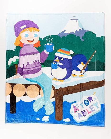 Amazon.com: A FOR ADLEY Merch, Adley's Snuggly Snow Mermaid Blanket Featuring Cartoon Mermaid ...