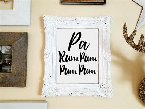 Pa Rum Pum Pum Pum Printable Sign | Etsy