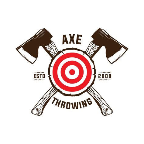 Axe Throwing in wood target vector illustration, perfect for axe club ...